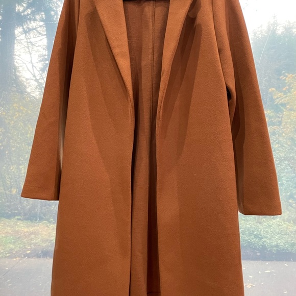 Zara Jackets & Coats Zara Lapel Basic Coat In Midcamel Size Medium